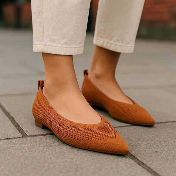 Everlane The 40 Hour Flat - Womens Pointed Toe Knit Shoes - Size 9 - Comfortable - Picture 1 of 11